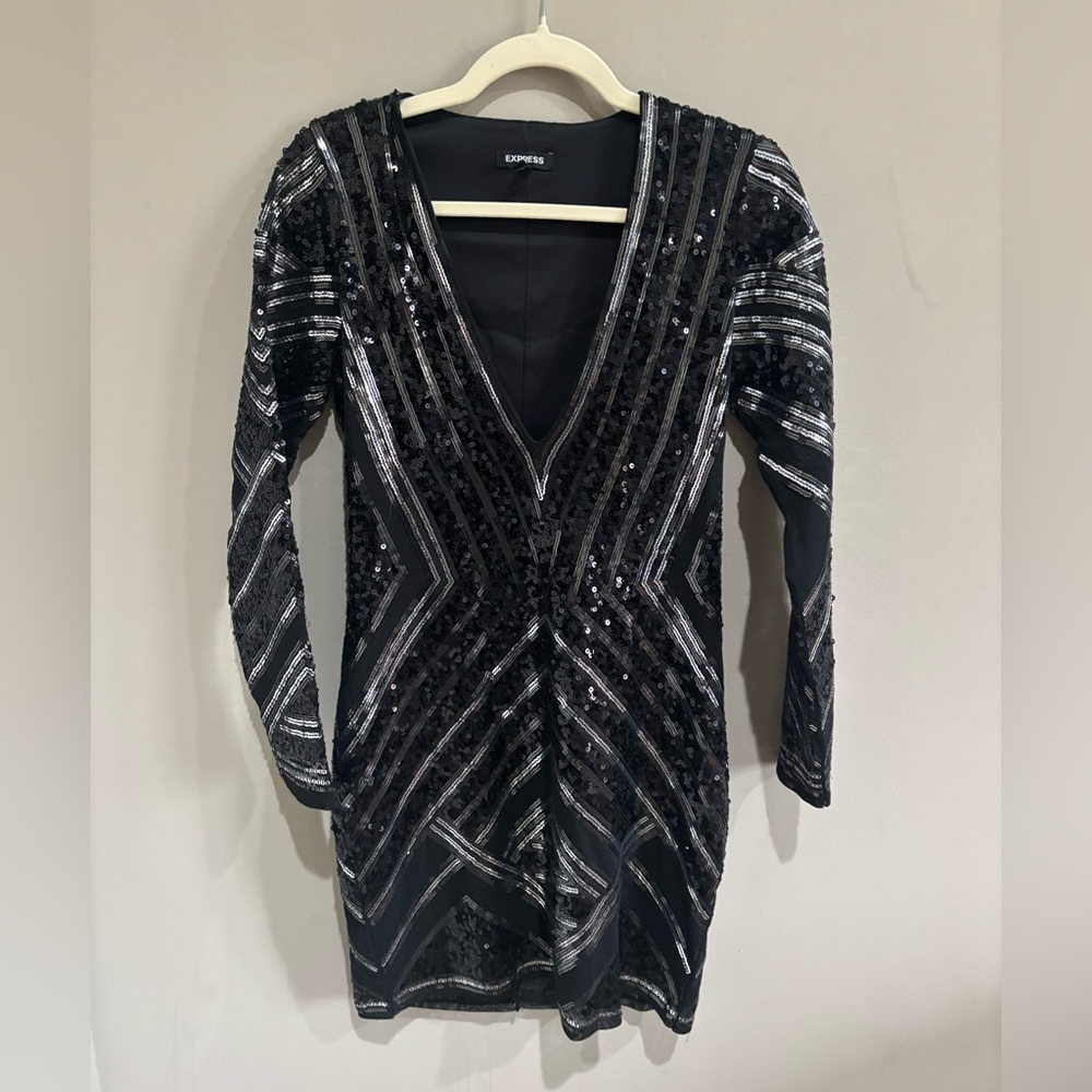 Sequin, Low Cut Dress
